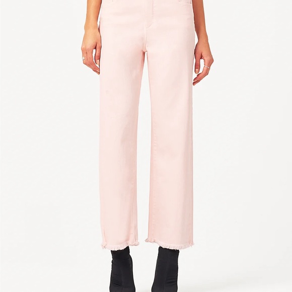 DL1961 Hepburn Wide Leg high waist vintage Pink Peony Jeans Size 26 - Picture 9 of 13